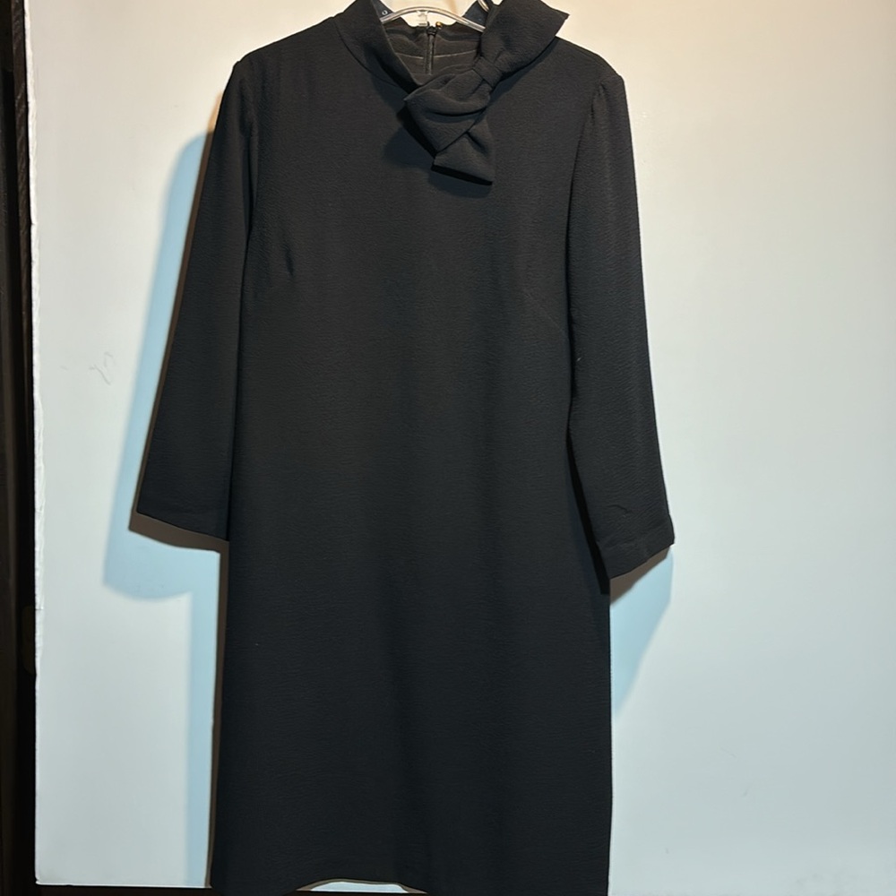 Eliza J Bow Neck Crepe Shift Dress Size 10 Style # EJ6M2805